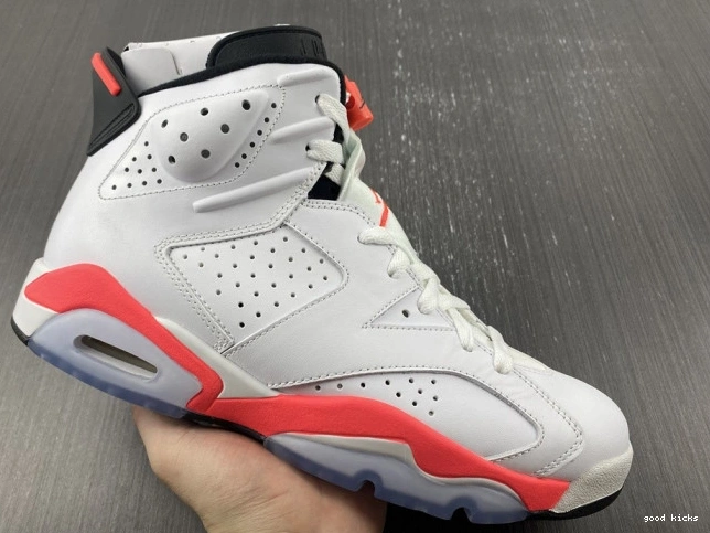 Rep 384664-123 White Infrared Jordan (2014) Retro 6 0708